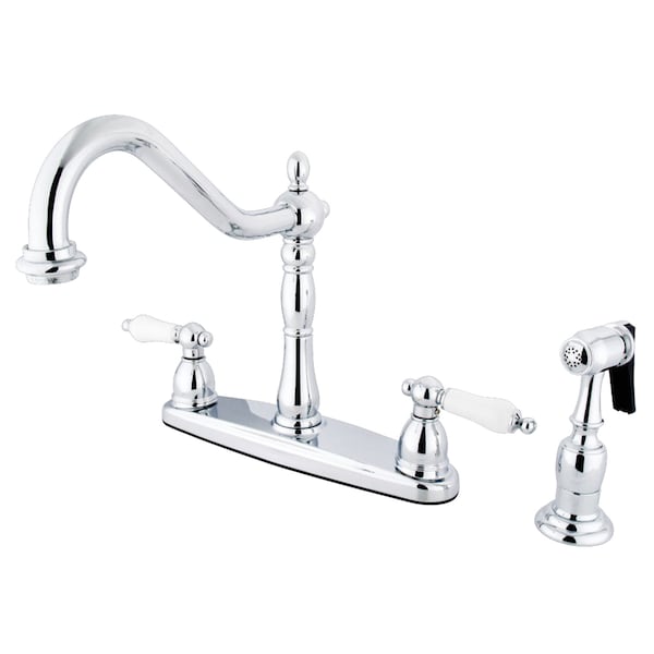 Kingston Brass Heritage Centerset Kitchen Faucet, Chrome KB1751PLBS - main